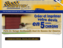 Tablet Screenshot of porte-de-garage-sectionnelle.com